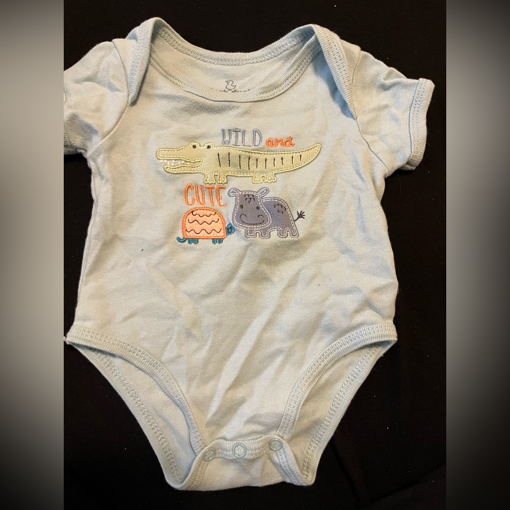 Green Animal Print Onesie